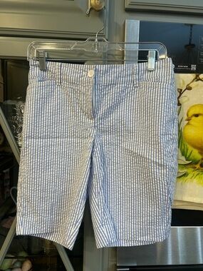 Talbots Blue and White Seersucker Women’s Shorts
